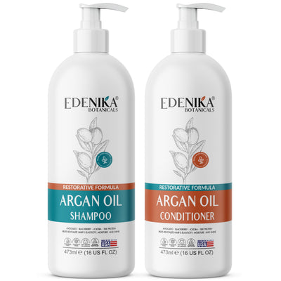 Argan Oil Shampoo and Conditioner Set Restorative Formula - 16oz each