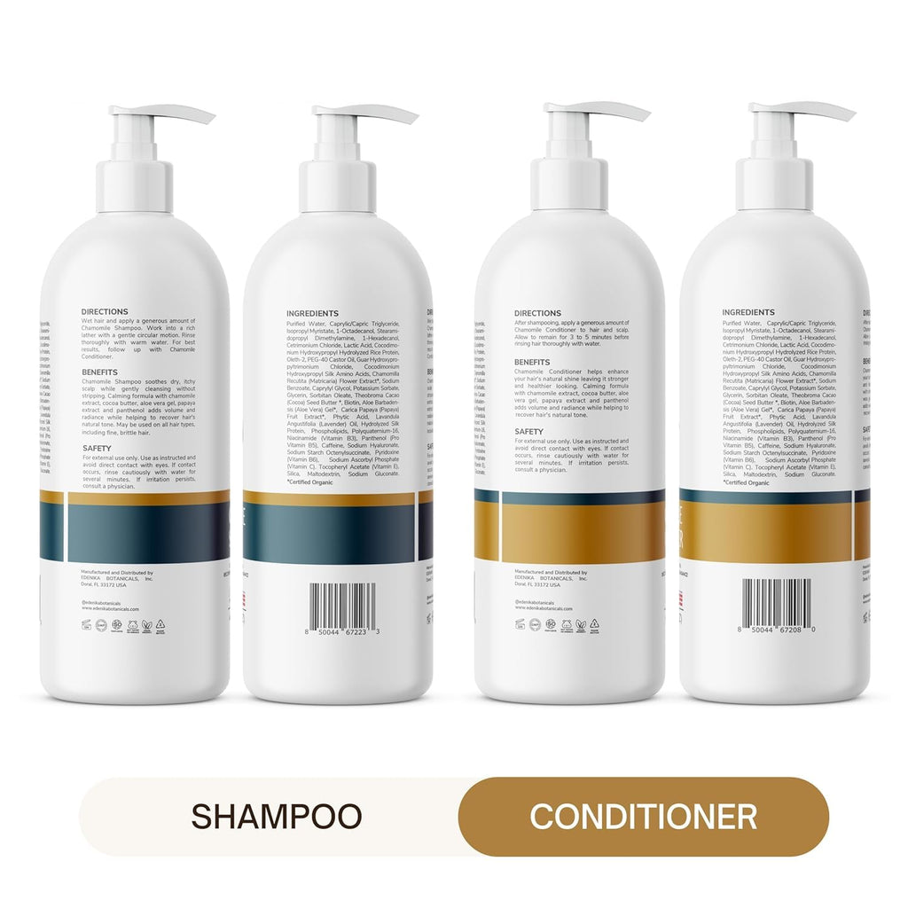 Chamomile Oil Shampoo & Conditioner Set for Hair Lightening & Scalp Relief — image 8