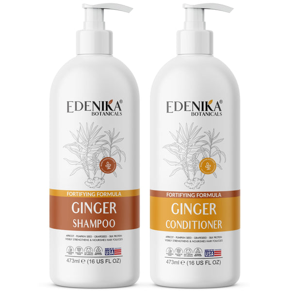 Ginger Shampoo and Conditioner Set, Fortifying Formula - 16oz Each