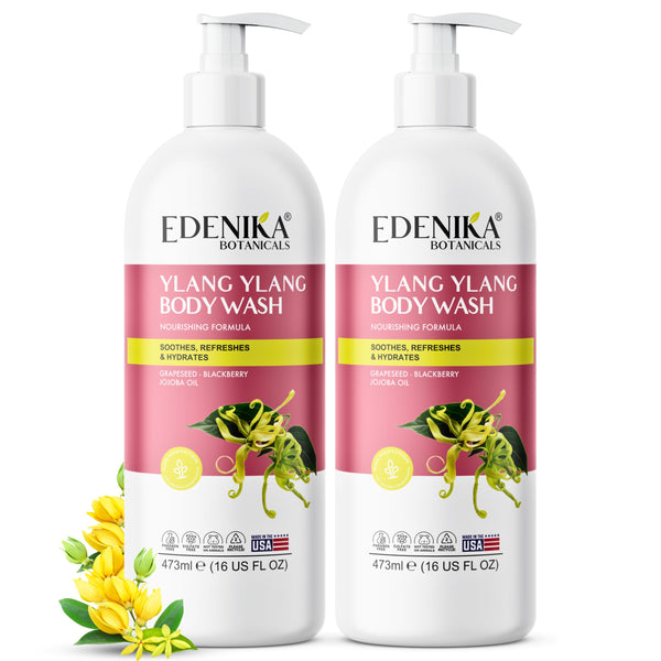 Ylang Ylang Body Wash 2-Pack, Cleanses, Nourishes & Hydrates Dry Skin