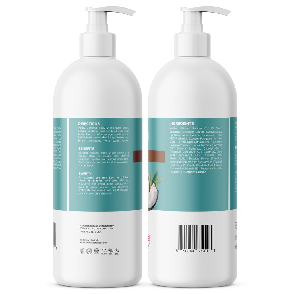 Coconut Body Wash 2-Pack, Cleans, Softens & Nourishes Dry Skin — image 7
