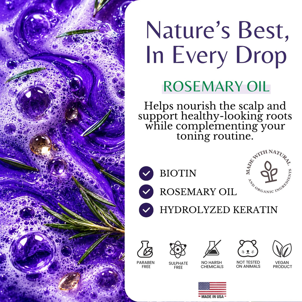 Rosemary Purple Shampoo & Purple Hair Mask Conditioner Set, Sulfate-Free — image 5