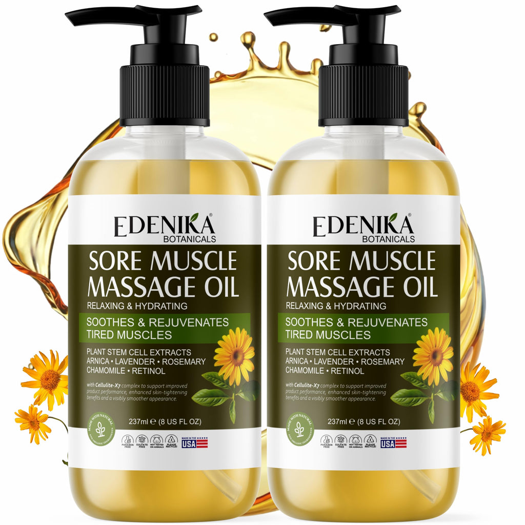 Maximum Strength Sore Muscle Massage Oil with Pure Arnica, Massage Therapy — 2-Pack