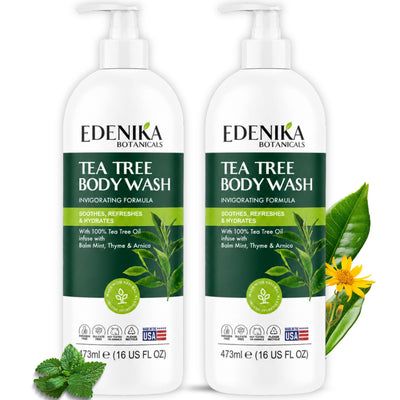 Tea Tree Body Wash (2 Pack) for Skin Therapy, Deep Cleansing & Refreshing