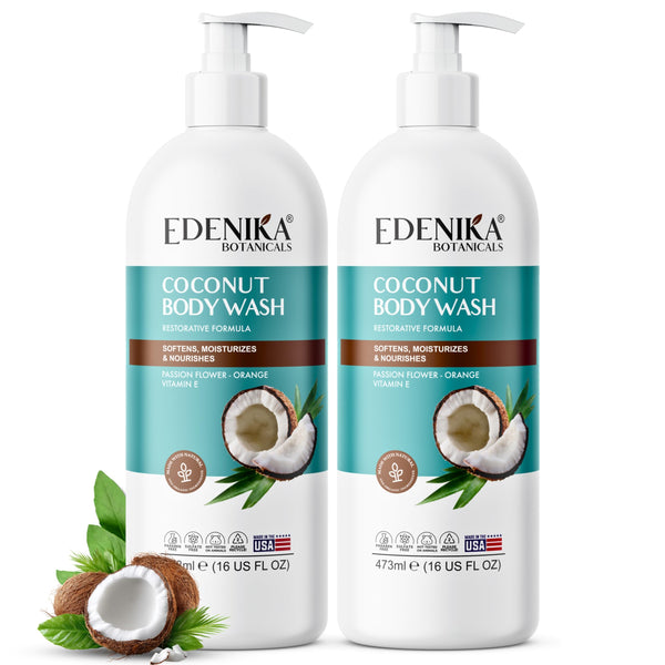 Coconut Body Wash 2-Pack, Cleans, Softens & Nourishes Dry Skin