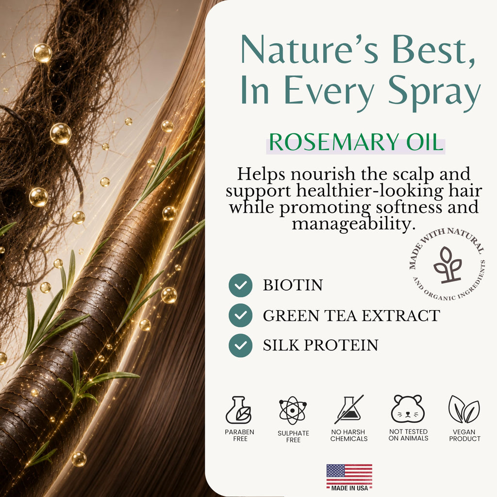 Rosemary Oil Spray Leave-In Conditioner & Detangler for Stronger Hair — image 4