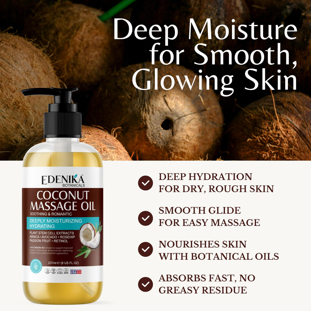 Tropical Coconut Massage Oil for Massage Therapy, Soothing Massage Oil — 2-Pack — image 2