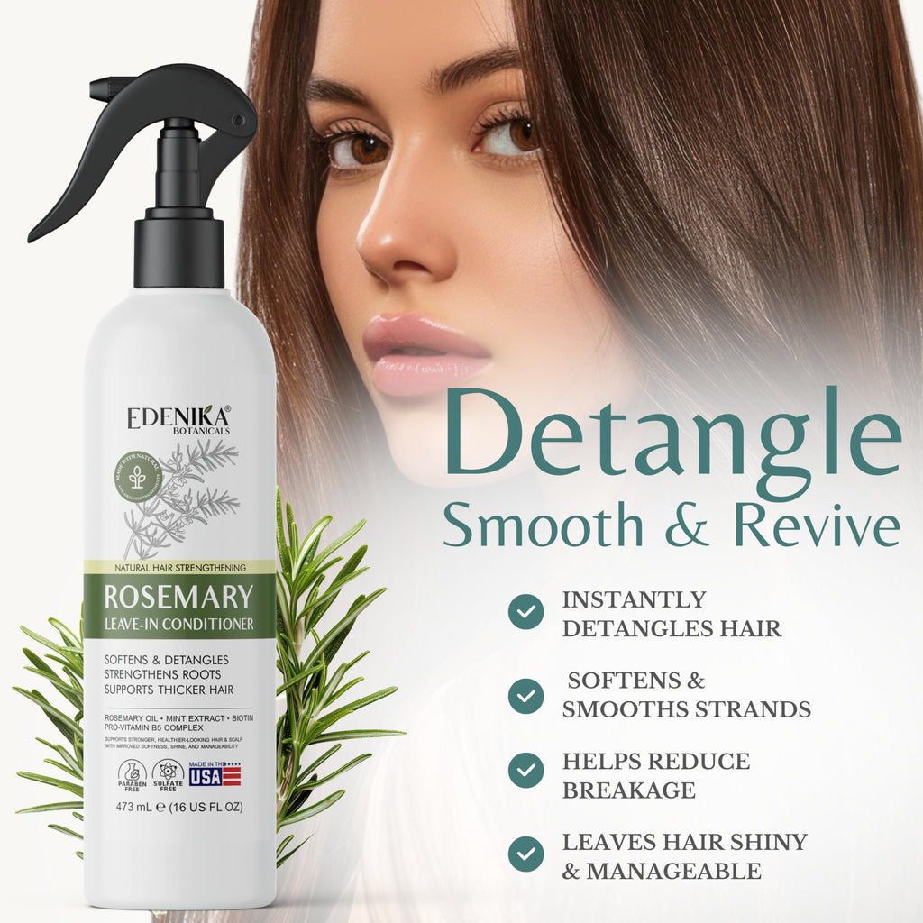 Rosemary Oil Spray Leave-In Conditioner & Detangler for Stronger Hair — image 2