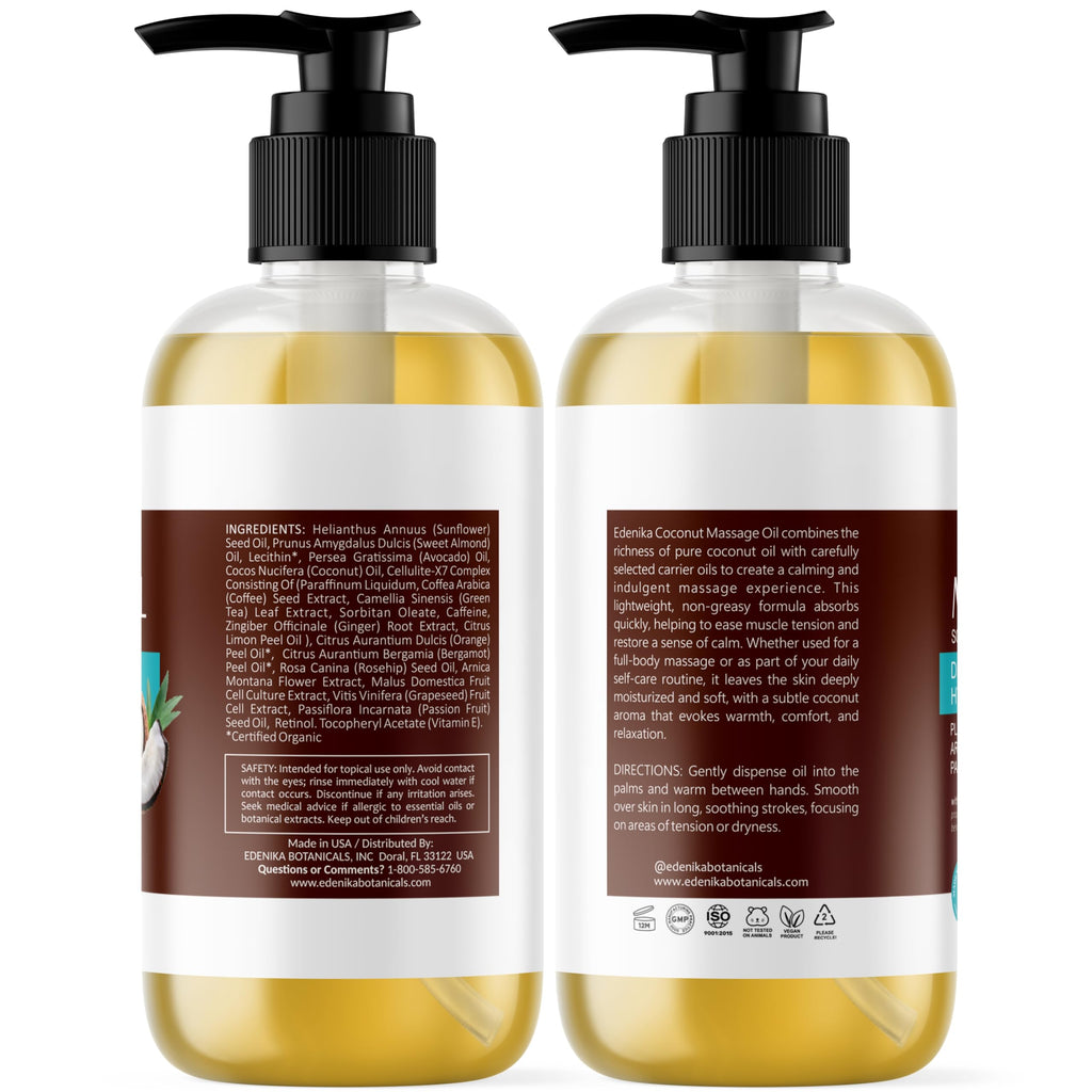 Tropical Coconut Massage Oil for Massage Therapy, Soothing Massage Oil — image 7