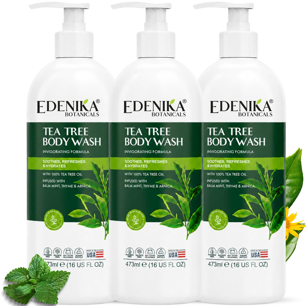 Tea Tree Body Wash (Pack of 3) for Skin Therapy, Deep Cleansing & Soothing