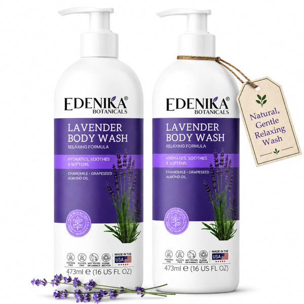 Lavender Body Wash 2-Pack with Vitamin E, Cleanses, Relaxes & Moisturizes