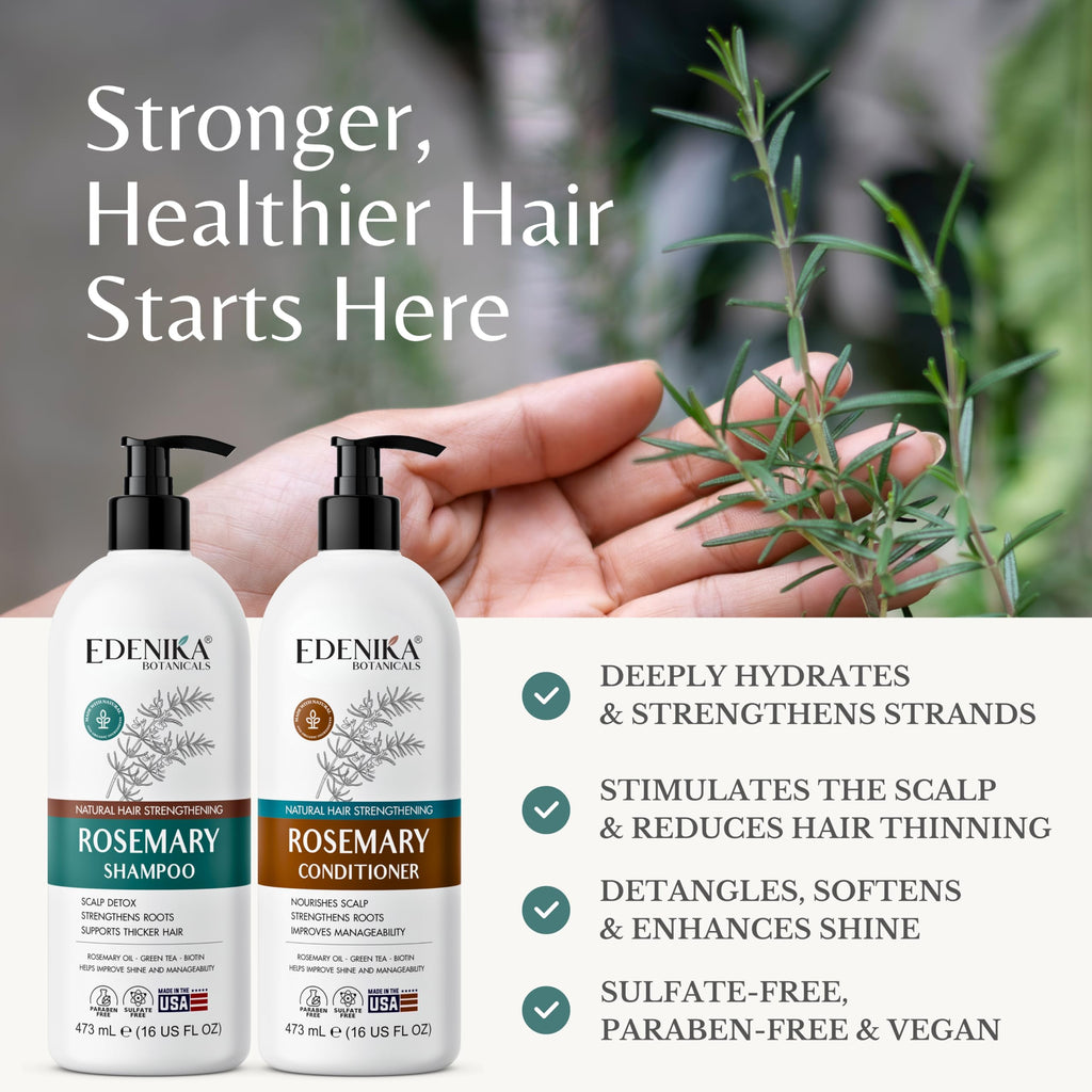Rosemary Oil Shampoo & Conditioner with Biotin for Thinning Hair — image 2